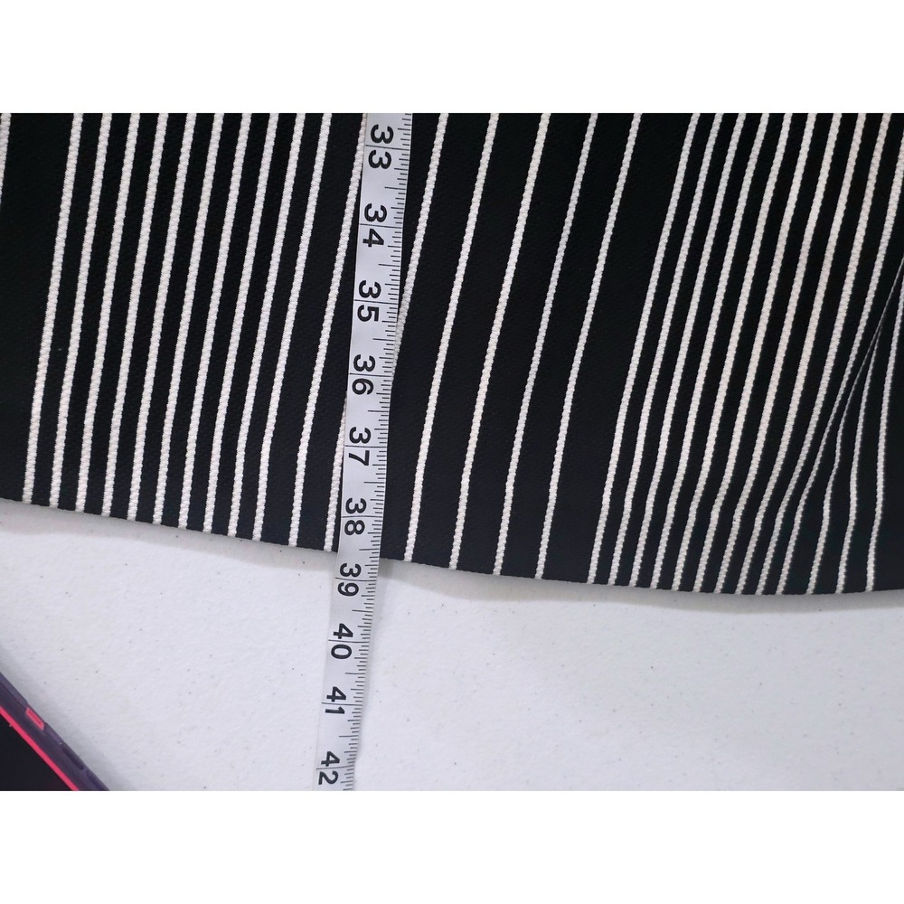 New York & Company Women's Striped Bell Sleeve Shift Dress Black White Xl - Picture 7 of 10